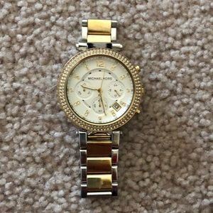 Michael kors two tone watch
